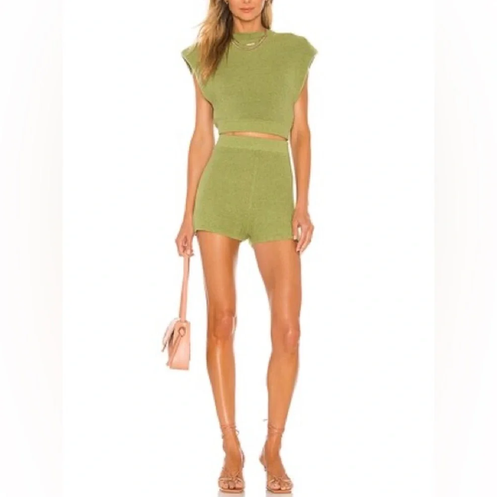 L'Academie Maja sleeveless sweater Knit Crop Top - Picture 13 of 13